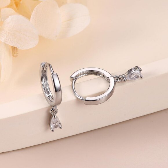 14K Gold Plated Earring Sets for Women Dainty Stud Huggie Hoop - Picture 8 of 9